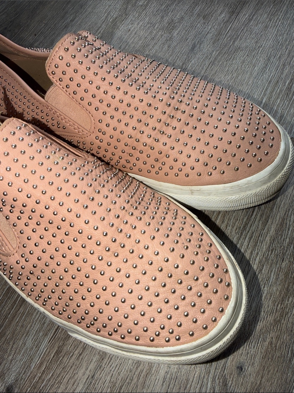 Coach Maggie Studded Slip On Sneakers Blush Pink Leather Shoes Women’s 10B - Picture 5 of 12